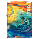 Зажигалка ZIPPO Цветная с покрытием Искусственно состаренная латунь на 540 | Colorful Design 540 Tumbled Brass, латунь/сталь, разноцветная, 38x13x57мм для нанесения логотипа