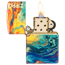 Зажигалка ZIPPO Цветная с покрытием Искусственно состаренная латунь на 540 | Colorful Design 540 Tumbled Brass, латунь/сталь, разноцветная, 38x13x57мм для нанесения логотипа