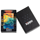 Зажигалка ZIPPO Цветная с покрытием Искусственно состаренная латунь на 540 | Colorful Design 540 Tumbled Brass, латунь/сталь, разноцветная, 38x13x57мм для нанесения логотипа