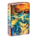 Зажигалка ZIPPO Цветная с покрытием Искусственно состаренная латунь на 540 | Colorful Design 540 Tumbled Brass, латунь/сталь, разноцветная, 38x13x57мм для нанесения логотипа