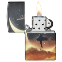 Зажигалка ZIPPO Мифология с покрытием, светящимся в темноте зеленым | Mythological Glow In The Dark Green, латунь/сталь, черная, 38x13x57 мм для нанесения логотипа