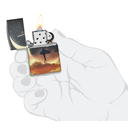 Зажигалка ZIPPO Мифология с покрытием, светящимся в темноте зеленым | Mythological Glow In The Dark Green, латунь/сталь, черная, 38x13x57 мм для нанесения логотипа