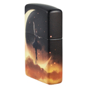Зажигалка ZIPPO Мифология с покрытием, светящимся в темноте зеленым | Mythological Glow In The Dark Green, латунь/сталь, черная, 38x13x57 мм для нанесения логотипа