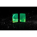 Зажигалка ZIPPO Мифология с покрытием, светящимся в темноте зеленым | Mythological Glow In The Dark Green, латунь/сталь, черная, 38x13x57 мм для нанесения логотипа