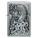 Зажигалка ZIPPO классическая с покрытием матовый хром | Classic Brushed Chrome, латунь/сталь, серебристая, 38x13x57 мм для нанесения логотипа