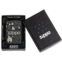 Зажигалка ZIPPO Традиционный дизайн с черным матовым покрытием | Zippo Design Black Matte, латунь/сталь, черная, матовая, 38x13x57 мм для нанесения логотипа
