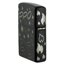 Зажигалка ZIPPO Традиционный дизайн с черным матовым покрытием | Zippo Design Black Matte, латунь/сталь, черная, матовая, 38x13x57 мм для нанесения логотипа