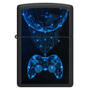 Зажигалка ZIPPO Игровая приставка с черным матовым покрытием | Gaming Black Matte, латунь/сталь, черная, матовая, 38x13x57 мм для нанесения логотипа