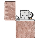 Зажигалка ZIPPO Armor® Сердца с покрытием розовое золото | Hearts Rose Gold, латунь/сталь, розовое золото, 38x13x57 мм для нанесения логотипа