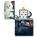 Зажигалка ZIPPO Дом с привидениями с матовым покрытием на 540 | Horror House 540 Matte, латунь/сталь, белая, 38x13x57 мм для нанесения логотипа