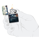 Зажигалка ZIPPO Дом с привидениями с матовым покрытием на 540 | Horror House 540 Matte, латунь/сталь, белая, 38x13x57 мм для нанесения логотипа