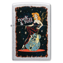 Зажигалка ZIPPO Красотка с покрытием сатинированный хром | Cool Chick Satin Chrome, латунь/сталь, серебристая, 38x13x57 мм для нанесения логотипа