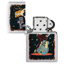 Зажигалка ZIPPO Красотка с покрытием сатинированный хром | Cool Chick Satin Chrome, латунь/сталь, серебристая, 38x13x57 мм для нанесения логотипа