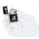 Зажигалка ZIPPO Красотка с покрытием сатинированный хром | Cool Chick Satin Chrome, латунь/сталь, серебристая, 38x13x57 мм для нанесения логотипа