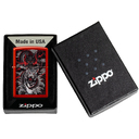 Зажигалка ZIPPO Дракон и тигр с металлизированным красным покрытием | Dragon Tiger Design Metallic Red, латунь/сталь, красная, 38x13x57 мм для нанесения логотипа