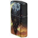 Зажигалка ZIPPO Дракон с покрытием, светящимся в темноте зеленым | Dragon Design Glow In The Dark Green, латунь/сталь, черная, 38x13x57 мм для нанесения логотипа