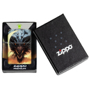 Зажигалка ZIPPO Дракон с покрытием, светящимся в темноте зеленым | Dragon Design Glow In The Dark Green, латунь/сталь, черная, 38x13x57 мм для нанесения логотипа