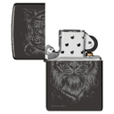 Зажигалка ZIPPO Большая кошка с черным глянцевым покрытием | Big Cat High Polish Black, латунь/сталь, черная, глянцевая, 38x13x57 мм для нанесения логотипа
