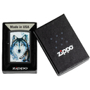 Зажигалка ZIPPO Линдси Киви «Хороший волк» с черным матовым покрытием | Lindsay Kivi Good Wolf Black Matte, латунь/сталь, черная,матовая, 38x13x57 мм для нанесения логотипа