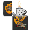 Зажигалка ZIPPO Рик Ритвельд с черным матовым покрытием | Rick Rietveld Black Matte, латунь/сталь, черная, матовая, 38x13x57 мм для нанесения логотипа