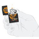 Зажигалка ZIPPO Рик Ритвельд с черным матовым покрытием | Rick Rietveld Black Matte, латунь/сталь, черная, матовая, 38x13x57 мм для нанесения логотипа