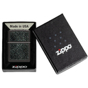 Зажигалка ZIPPO Узор с черным глянцевым покрытием | Pattern High Polish Black, латунь/сталь, черная, глянцевая, 38x13x57 мм для нанесения логотипа