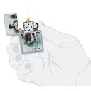Зажигалка ZIPPO Луис Ройо с покрытием поцарапанный хром | Luis Royo Street Chrome, латунь/сталь, серебристая, 38x13x57 мм для нанесения логотипа