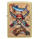 Зажигалка ZIPPO Гай Харви с покрытием поцарапанная латунь | Guy Harvey Street Brass, латунь/сталь, золотистая, 38x13x57 мм для нанесения логотипа