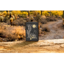 Зажигалка ZIPPO Дикий запад с черным глянцевым покрытием | Western High Polish Black, латунь/сталь, черная, глянцевая, 38x13x57 мм для нанесения логотипа