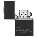 Зажигалка ZIPPO Традиционный дизайн с черным матовым покрытием | Zippo Design Black Matte, латунь/сталь, черная, матовая, 38x13x57 мм для нанесения логотипа