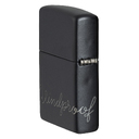 Зажигалка ZIPPO Традиционный дизайн с черным матовым покрытием | Zippo Design Black Matte, латунь/сталь, черная, матовая, 38x13x57 мм для нанесения логотипа