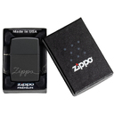 Зажигалка ZIPPO Традиционный дизайн с черным матовым покрытием | Zippo Design Black Matte, латунь/сталь, черная, матовая, 38x13x57 мм для нанесения логотипа
