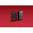 Зажигалка ZIPPO Традиционный дизайн с черным матовым покрытием | Zippo Design Black Matte, латунь/сталь, черная, матовая, 38x13x57 мм для нанесения логотипа