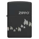 Зажигалка ZIPPO Традиционный дизайн с черным матовым покрытием | Zippo Design Black Matte, латунь/сталь, черная, матовая, 38x13x57 мм для нанесения логотипа