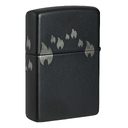 Зажигалка ZIPPO Традиционный дизайн с черным матовым покрытием | Zippo Design Black Matte, латунь/сталь, черная, матовая, 38x13x57 мм для нанесения логотипа