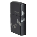 Зажигалка ZIPPO Традиционный дизайн с черным матовым покрытием | Zippo Design Black Matte, латунь/сталь, черная, матовая, 38x13x57 мм для нанесения логотипа