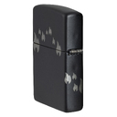 Зажигалка ZIPPO Традиционный дизайн с черным матовым покрытием | Zippo Design Black Matte, латунь/сталь, черная, матовая, 38x13x57 мм для нанесения логотипа