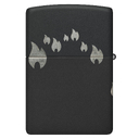 Зажигалка ZIPPO Традиционный дизайн с черным матовым покрытием | Zippo Design Black Matte, латунь/сталь, черная, матовая, 38x13x57 мм для нанесения логотипа