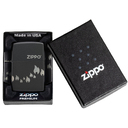 Зажигалка ZIPPO Традиционный дизайн с черным матовым покрытием | Zippo Design Black Matte, латунь/сталь, черная, матовая, 38x13x57 мм для нанесения логотипа