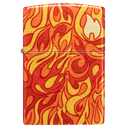 Зажигалка ZIPPO Огонь с покрытием Искусственно состаренная латунь на 540 | Fire 540 Tumbled Brass, латунь/сталь, разноцветная, 38x13x57 мм для нанесения логотипа
