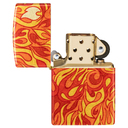 Зажигалка ZIPPO Огонь с покрытием Искусственно состаренная латунь на 540 | Fire 540 Tumbled Brass, латунь/сталь, разноцветная, 38x13x57 мм для нанесения логотипа