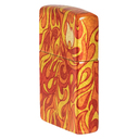 Зажигалка ZIPPO Огонь с покрытием Искусственно состаренная латунь на 540 | Fire 540 Tumbled Brass, латунь/сталь, разноцветная, 38x13x57 мм для нанесения логотипа