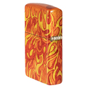 Зажигалка ZIPPO Огонь с покрытием Искусственно состаренная латунь на 540 | Fire 540 Tumbled Brass, латунь/сталь, разноцветная, 38x13x57 мм для нанесения логотипа