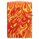Зажигалка ZIPPO Огонь с покрытием Искусственно состаренная латунь на 540 | Fire 540 Tumbled Brass, латунь/сталь, разноцветная, 38x13x57 мм для нанесения логотипа