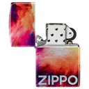 Зажигалка ZIPPO Яркие переливы с покрытием Искусственно состаренный хром на 540 | Tie Dye 540 Tumbled Chrome, латунь/сталь, разноцветная, 38x13x57 мм для нанесения логотипа