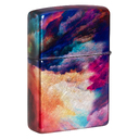 Зажигалка ZIPPO Яркие переливы с покрытием Искусственно состаренный хром на 540 | Tie Dye 540 Tumbled Chrome, латунь/сталь, разноцветная, 38x13x57 мм для нанесения логотипа