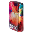 Зажигалка ZIPPO Яркие переливы с покрытием Искусственно состаренный хром на 540 | Tie Dye 540 Tumbled Chrome, латунь/сталь, разноцветная, 38x13x57 мм для нанесения логотипа