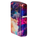 Зажигалка ZIPPO Яркие переливы с покрытием Искусственно состаренный хром на 540 | Tie Dye 540 Tumbled Chrome, латунь/сталь, разноцветная, 38x13x57 мм для нанесения логотипа