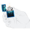 Зажигалка ZIPPO Кит с глянцевым синим покрытием | Whale High Polish Blue, латунь/сталь, синяя, глянцевая, 38x13x57 мм для нанесения логотипа