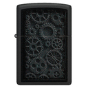 Зажигалка ZIPPO В стиле стимпанк с черным матовым покрытием | Steampunk Design Black Matte, латунь/сталь, черная, матовая, 38x13x57 мм для нанесения логотипа